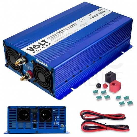Przetwornica napięcia 12V / 230V czysty SINUS 3000/6000W + tryb Eco VOLT SINUS 6000 ECO
