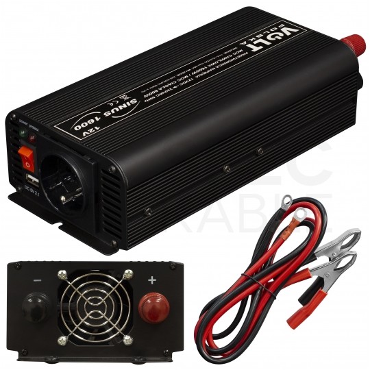 Przetwornica napięcia 12V / 230V czysty SINUS 800/1600W VOLT SINUS 1600