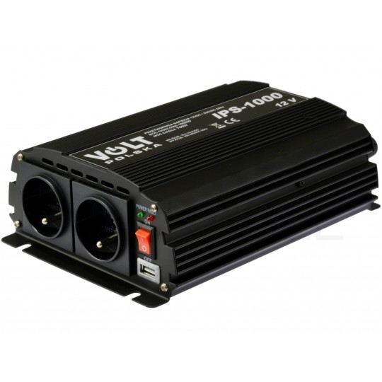 Przetwornica napięcia 12V / 230V SINUS modyfikowany 700/1000W VOLT IPS-1000
