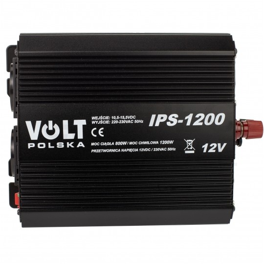 Przetwornica napięcia 12V / 230V SINUS modyfikowany 800/1200W VOLT IPS-1200