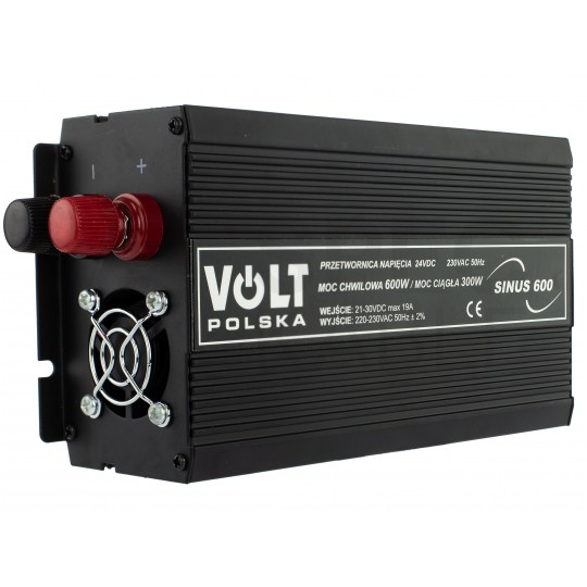 Przetwornica napięcia 24V / 230V czysty SINUS 300/600W VOLT SINUS 600
