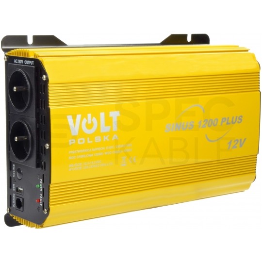 Przetwornica napięcia do kampera 12V / 230V czysty SINUS 600/1200W + panel sterowania VOLT SINUS 1200 PLUS