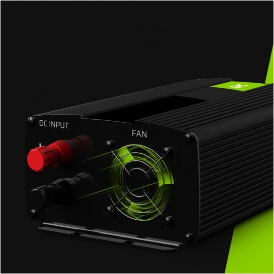 Przetwornica napięcia Inwerter 12V / 230V czysty SINUS 500/1000W z gniazdem Schuko Green Cell