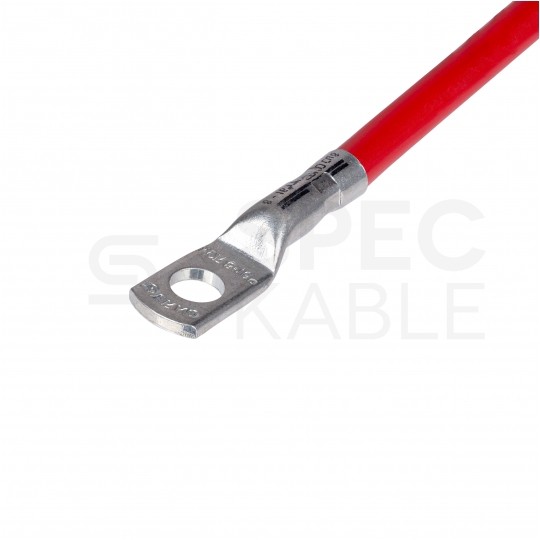 Przewód 16mm2 do łączenia akumulatorów AGM i żelowanych (z konektorami M8) o długości 30cm czerwony