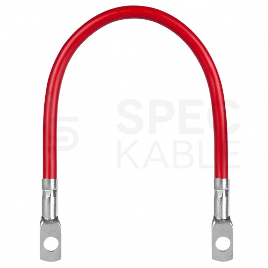 Przewód 16mm2 do łączenia akumulatorów AGM i żelowanych (z konektorami M8) o długości 30cm czerwony