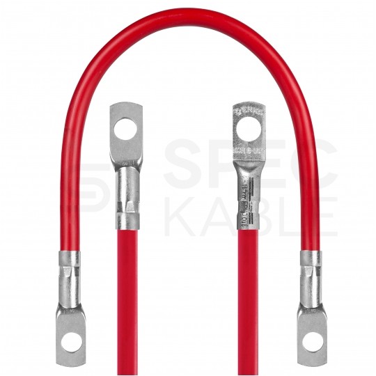 Przewód 16mm2 do łączenia akumulatorów AGM i żelowanych (z konektorami M8) o długości 30cm czerwony