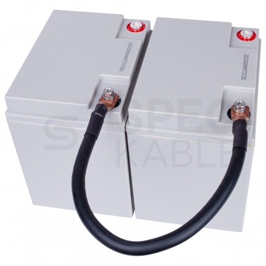 Przewód 25mm2 do łączenia akumulatorów AGM i żelowanych (z konektorami M8) o długości 35cm