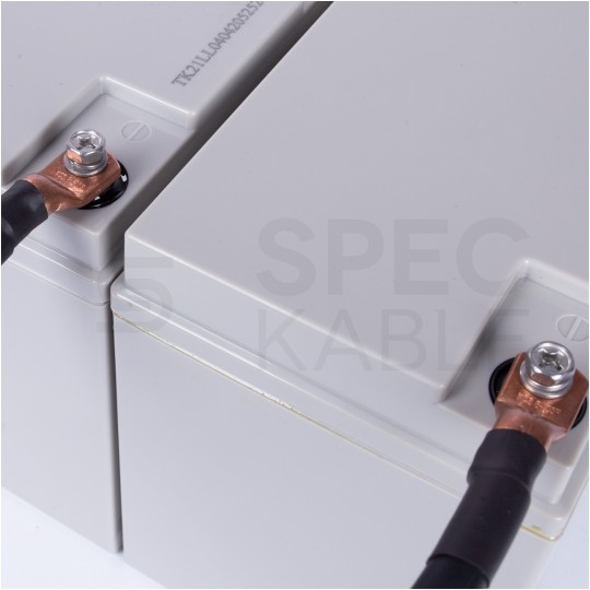 Przewód 35mm2 do łączenia akumulatorów AGM i żelowanych (z konektorami M8) o długości 35cm