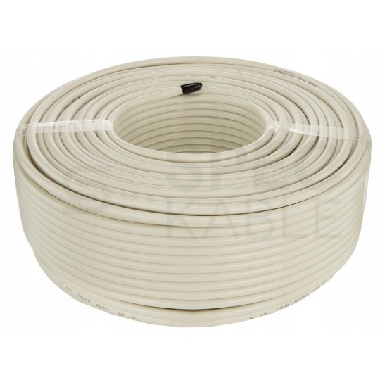 Przewód antenowy 75ohm RG6 0,85/4,65/6,6 Cu biały