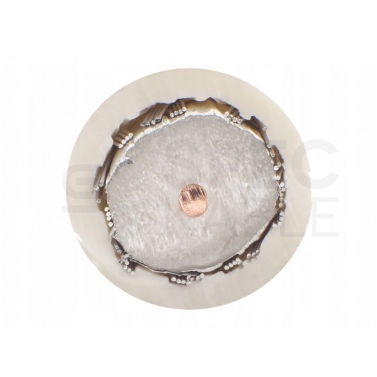 Przewód antenowy 75ohm RG6 0,85/4,65/6,6 Cu biały