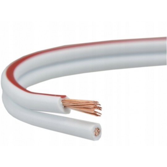Przewód głośnikowy SMYp 2x1,5 biały CU miedź Elektrokabel