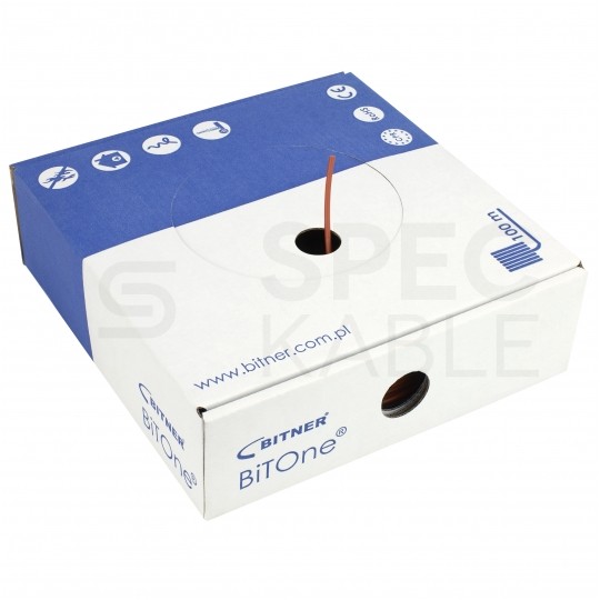 Przewód instalacyjny BiTOne H05V-K / LgY 0,75 500V brązowy linka giętka Bitner