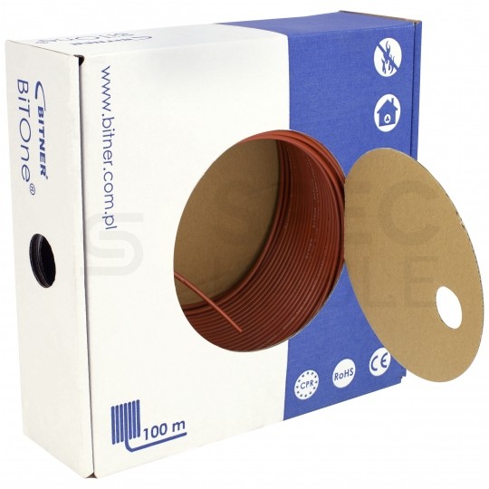 Przewód instalacyjny BiTOne H05V-K / LgY 0,75 500V brązowy linka giętka Bitner