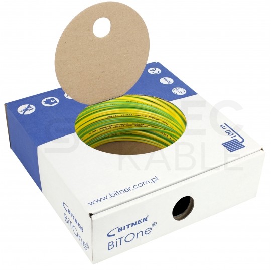Przewód instalacyjny BiTOne H05V-K / LgY 1 500V żółto-zielony linka giętka Bitner