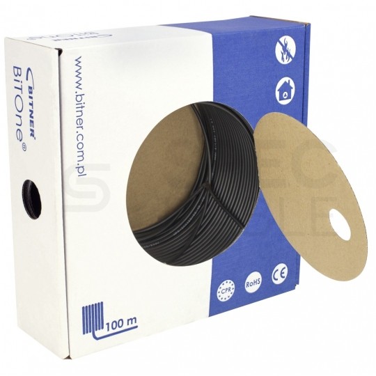 Przewód instalacyjny BiTOne H07V-K / LgY 1,5 750V czarny linka giętka Bitner
