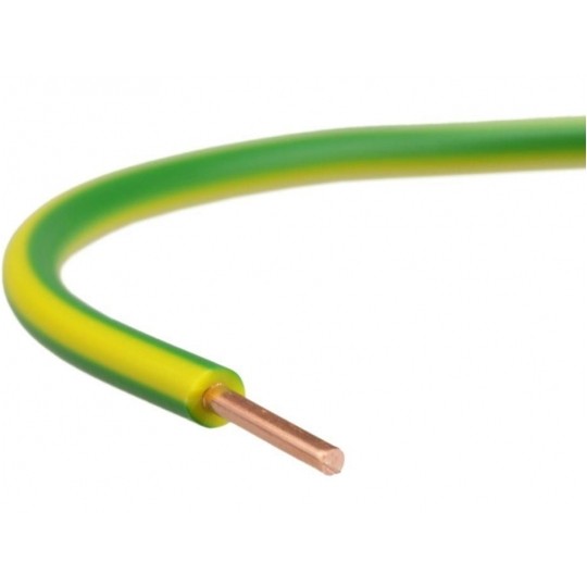 Przewód instalacyjny H07V-U / DY 0,75 750V żółto-zielony drut Elektrokabel