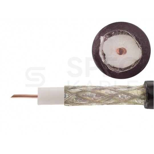 Przewód koncentryczny zewnętrzny żelowany 75ohm XzWDXpekw75 1,0/4,8/8,4 czarny Technokabel