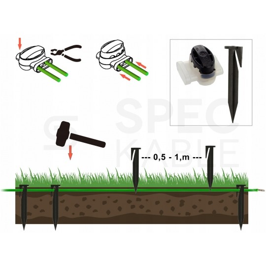 Przewód ograniczający do robotów koszących kosiarek ocynowany linka 1,5mm2 100m