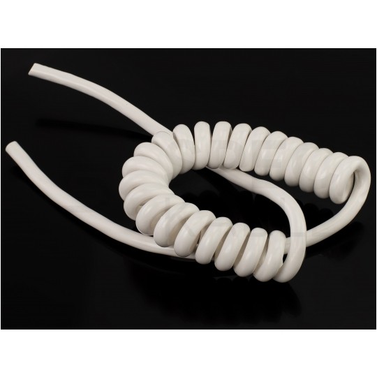 Przewód OMY spiralny 3x0,75mm2 kabel H03VVH8-F biały 0,16m / 0,9m