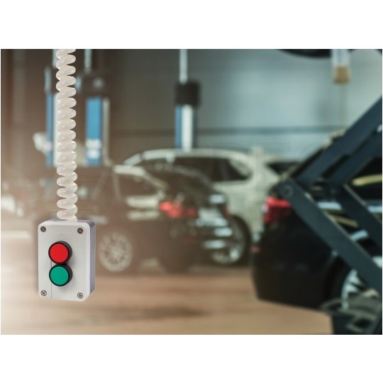 Przewód OMY spiralny 3x0,75mm2 kabel H03VVH8-F biały 0,55m / 2,7m