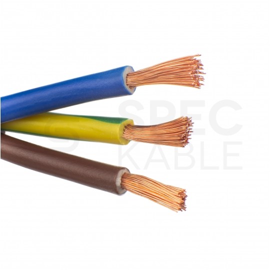 Przewód OMY spiralny 3x0,75mm2 kabel H03VVH8-F biały 0,55m / 2,7m