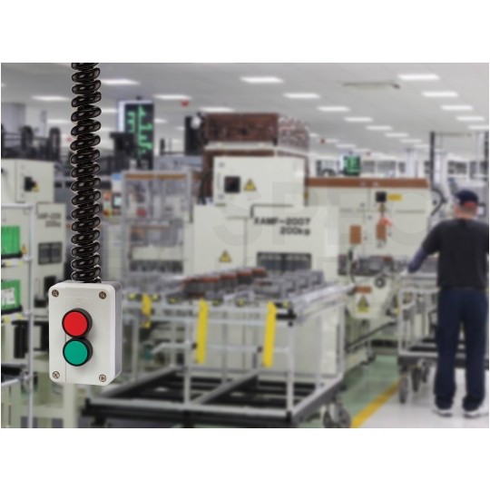 Przewód OMY spiralny 3x0,75mm2 kabel H03VVH8-F czarny 0,55m / 2,7m