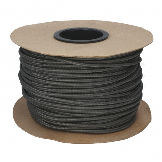 Przewód prądowy H03VV-F / OMY 300V 2x0,75 kabel w oplocie ciemny popiel linka