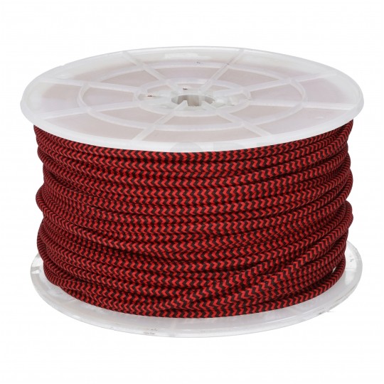 Przewód prądowy H03VV-F / OMY 300V 2x0,75 kabel w oplocie czarno-czerwony linka