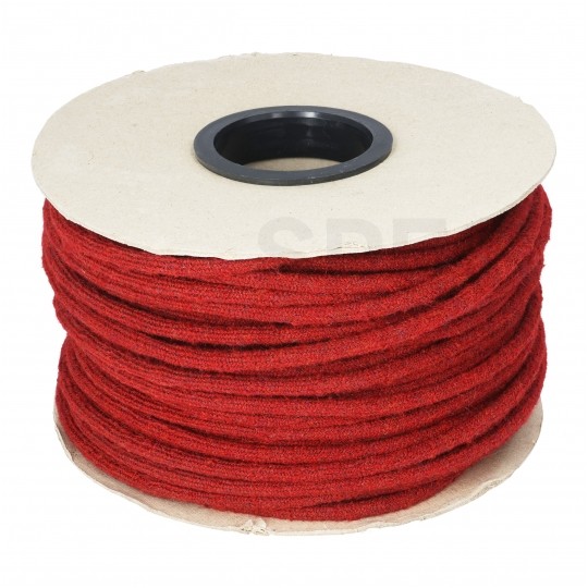 Przewód prądowy H03VV-F / OMY 300V 2x0,75 kabel w oplocie czerwony moher linka