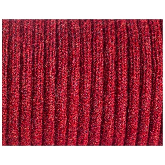 Przewód prądowy H03VV-F / OMY 300V 2x0,75 kabel w oplocie czerwony moher linka