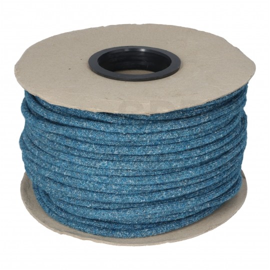 Przewód prądowy H03VV-F / OMY 300V 2x0,75 kabel w oplocie niebieski moher linka