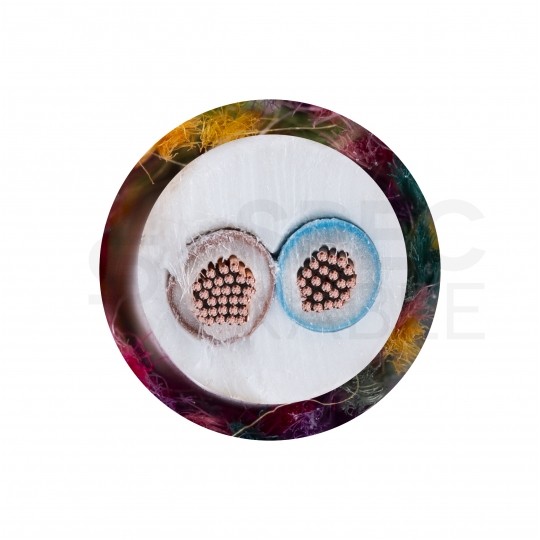 Przewód prądowy H03VV-F / OMY 300V 2x0,75 kabel w oplocie wiosenny las linka