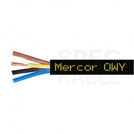Przewód prądowy H05VV-F / OWY 500V 4x1 warsztatowy czarny linka Mercor