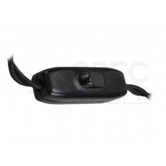 Przewód skręcany do lampki 2x0,75 1,5mb czarny