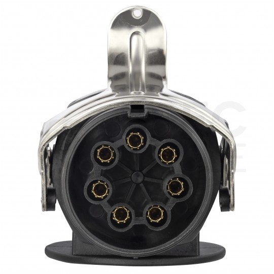 Przewód spiralny QLY-s kabel do naczepy zakończony wtykami 7-pin do systemu EBS / ABS 24V 4m