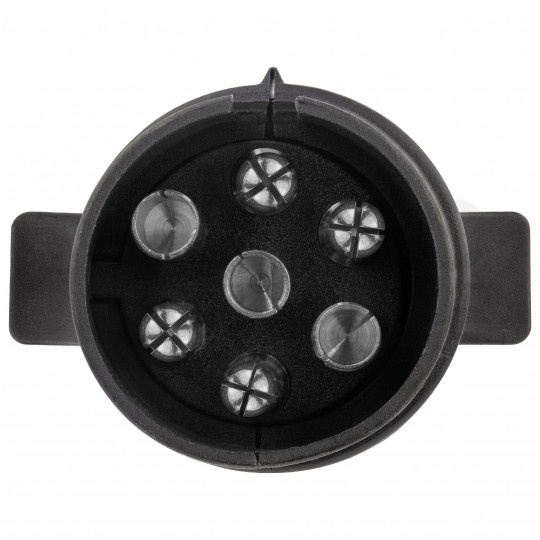 Przewód spiralny QLY-s kabel do przyczepy zakończony zalewanymi wtykami 7-pin 12V 4m