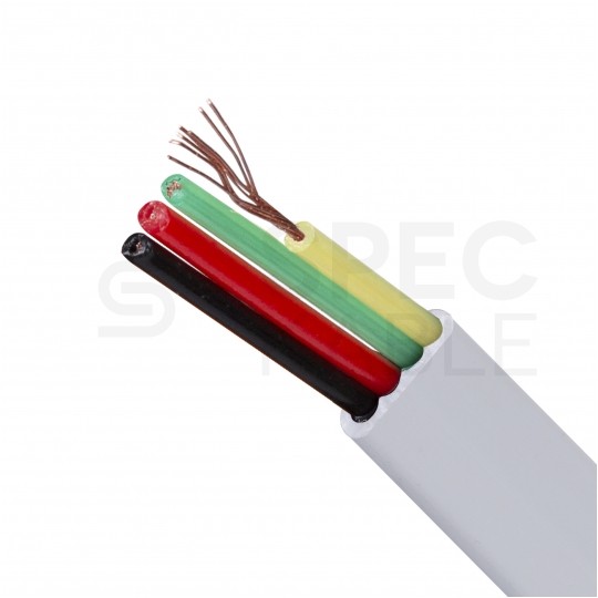 Przewód telefoniczny YTLYp 4x0,12 Cu płaski biały