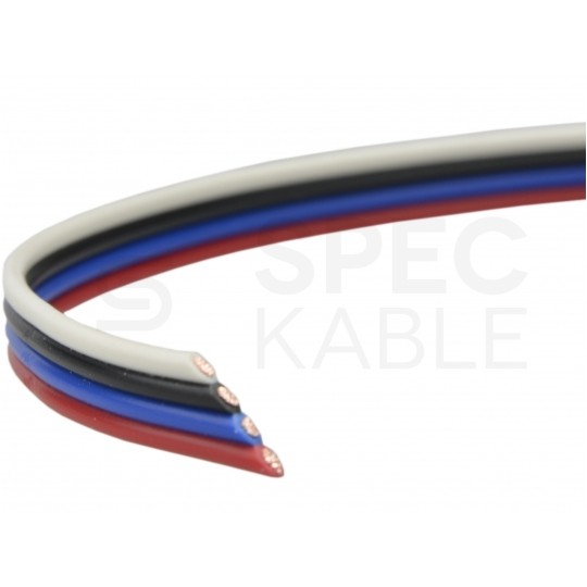Przewód wstążkowy montażowy TLWY 4x0,22 150V kolorowy Technokabel