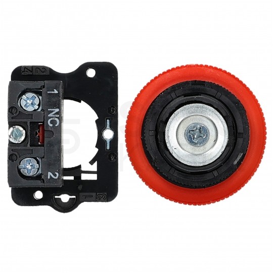 Przycisk bezpieczeństwa awaryjny sterowniczy, grzybek z blokadą poprzez obrót ADELID AS22- ES542