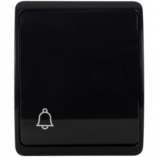 Przycisk odbijający "dzwonek" natynkowy hermetyczny IP44 czarny Koala ViPlast