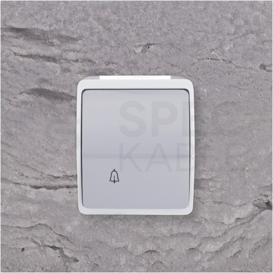 Przycisk odbijający "dzwonek" natynkowy hermetyczny IP44 szary Koala ViPlast