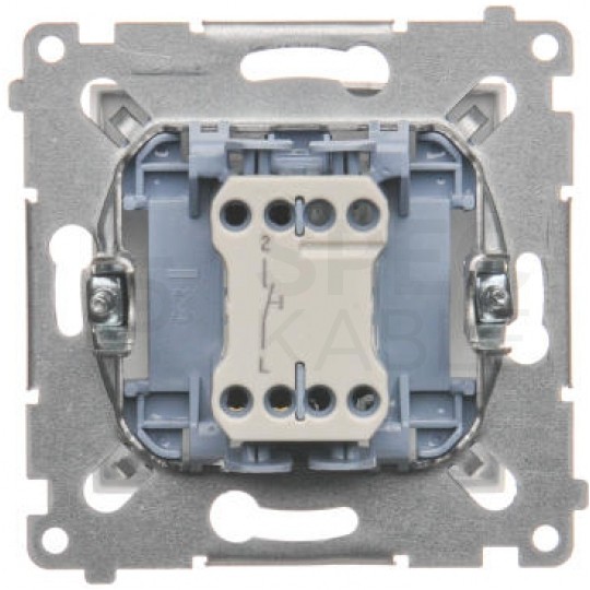 Przycisk odbijający "dzwonek" SIMON 54 biały 10AX Kontakt Simon DD1.01/11