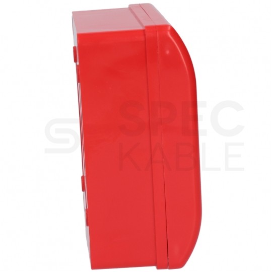 Przycisk przeciwpożarowy PPOŻ natynkowy ostrzegacz ręczny IP65 1Z 1R czerwony SPAMEL OP1-W01-B\11
