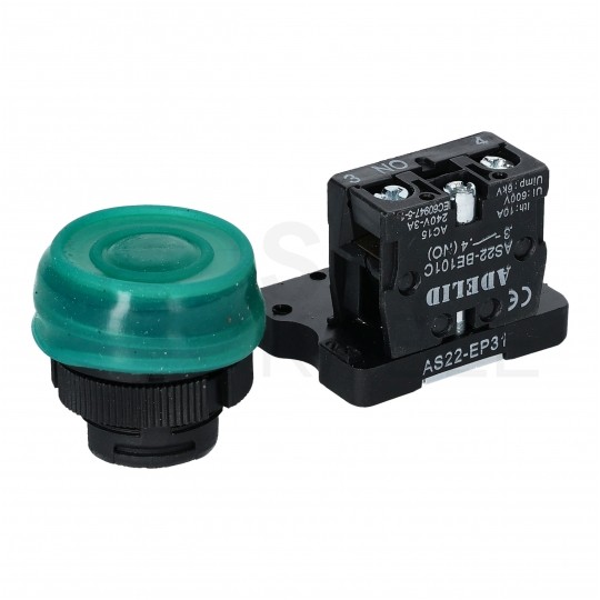 Przycisk sterowniczy do kaset sterowniczych XB2 zielony START IP66 ADELID AS22-EP31