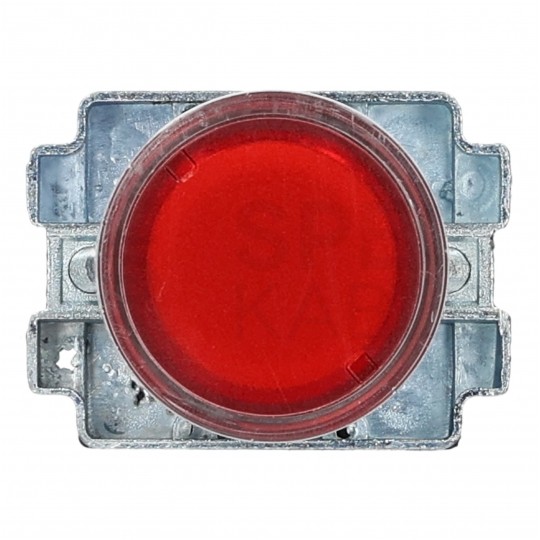 Przycisk sterowniczy podświetlany do kaset sterowniczych XB2 czerwony STOP z metalowym kołnierzem ADELID AS22-BW3462L