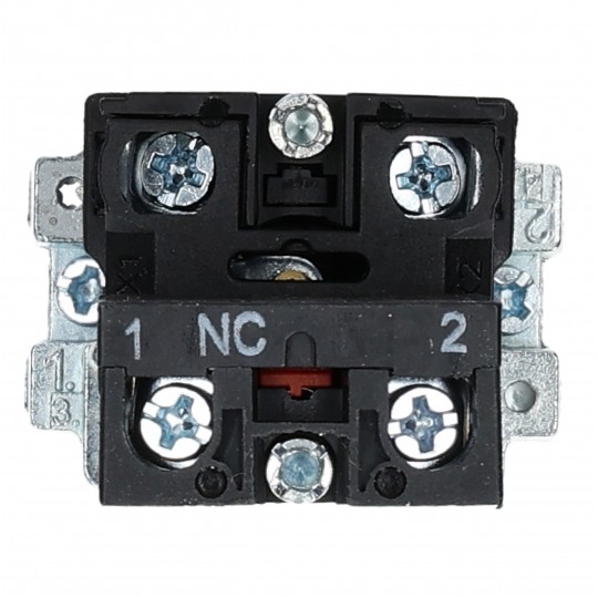 Przycisk sterowniczy podświetlany do kaset sterowniczych XB2 czerwony STOP z metalowym kołnierzem ADELID AS22-BW3462L