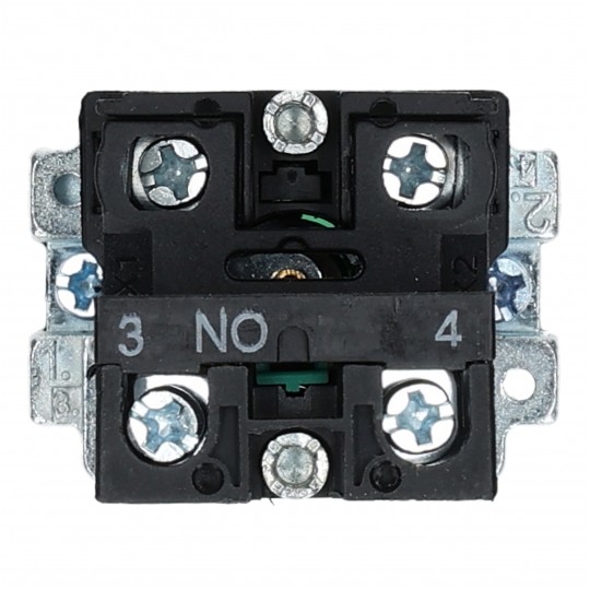 Przycisk sterowniczy podświetlany do kaset sterowniczych XB2 zielony START z metalowym kołnierzem ADELID AS22-BW3361L