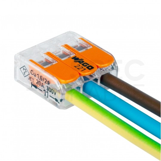 Puszka instalacyjna DK 0102 XZ natynkowa 84x84x55mm hermetyczna + 5 szybkozłączek 221-413 WAGO IP66 czarna HENSEL