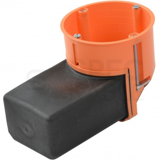 Puszka instalacyjna do elektroniki 122x71x75mm IP30 podtynkowa bezhalogenowa głęboka z kieszenią KAISER