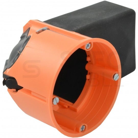 Puszka instalacyjna do elektroniki 122x71x75mm IP30 podtynkowa bezhalogenowa głęboka z kieszenią KAISER